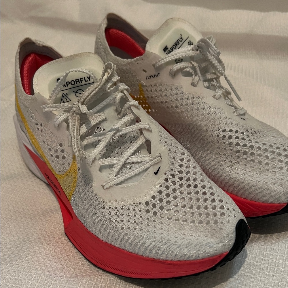 Nike Women's Running Shoes - White, Red, Yellow